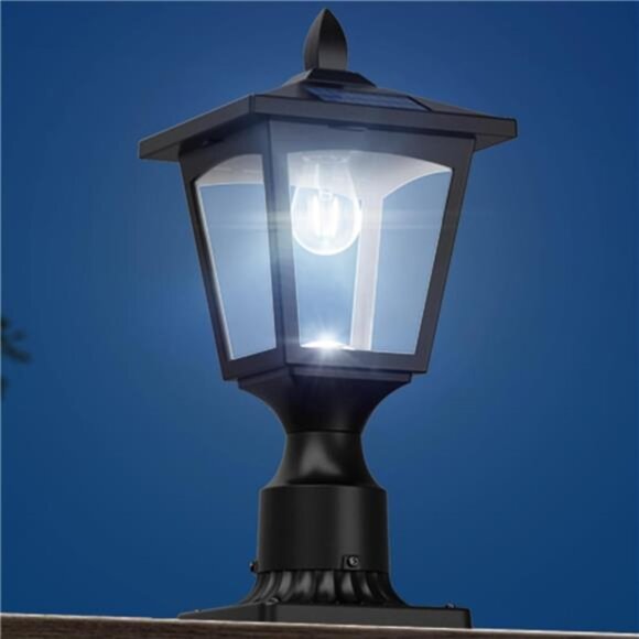 Solar Post Lights Solar Lamp Post Lights for Pathway, Driveway, Front/Back Door - Picture 2 of 7